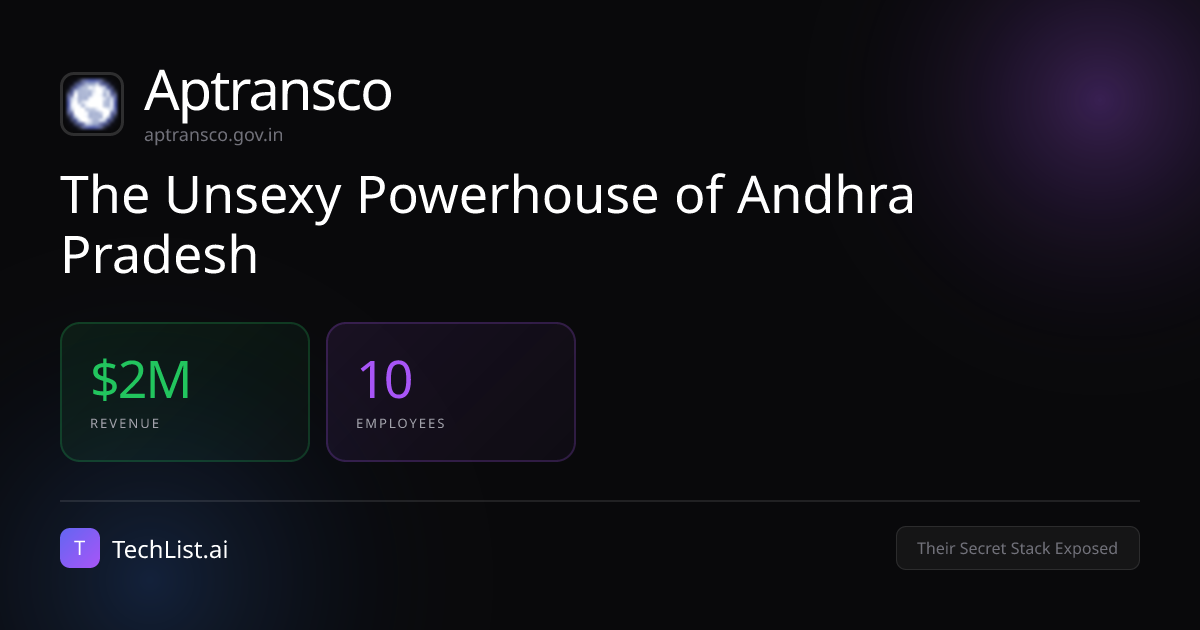 Inside Aptransco: Tools Behind $2M Revenue [2026] | TechList.ai