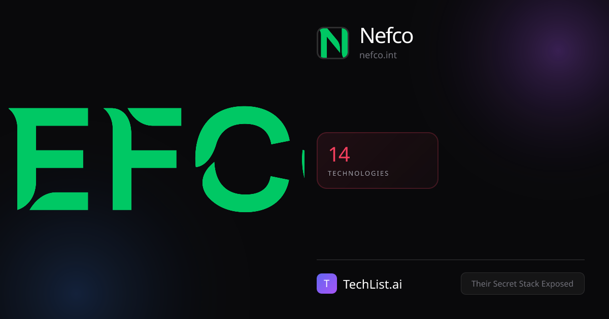 Inside Nefco: Tools, Traffic & Company Data [2026] | TechList.ai