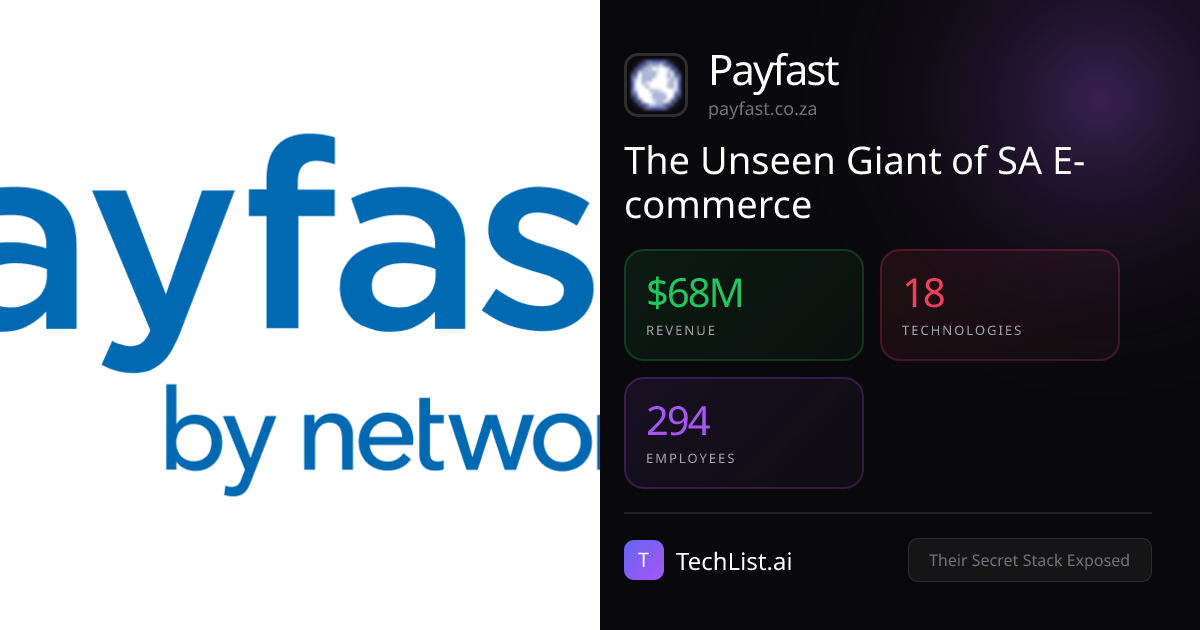Payfast: 18 Tools Behind $68M Revenue [2026] | TechList.ai
