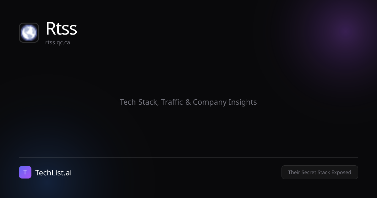 Inside Rtss: Tools, Traffic & Company Data [2026] | TechList.ai