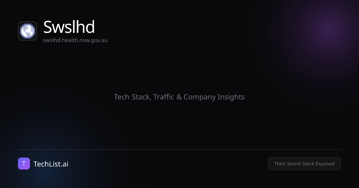 Inside Swslhd: Tools, Traffic & Company Data [2026] | TechList.ai